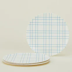 Bamboo Melamine Dinner Plate Set