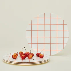 Bamboo Melamine Dinner Plate Set