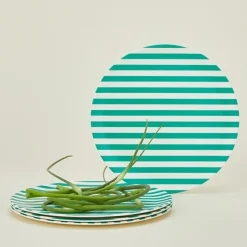 Bamboo Melamine Dinner Plate Set