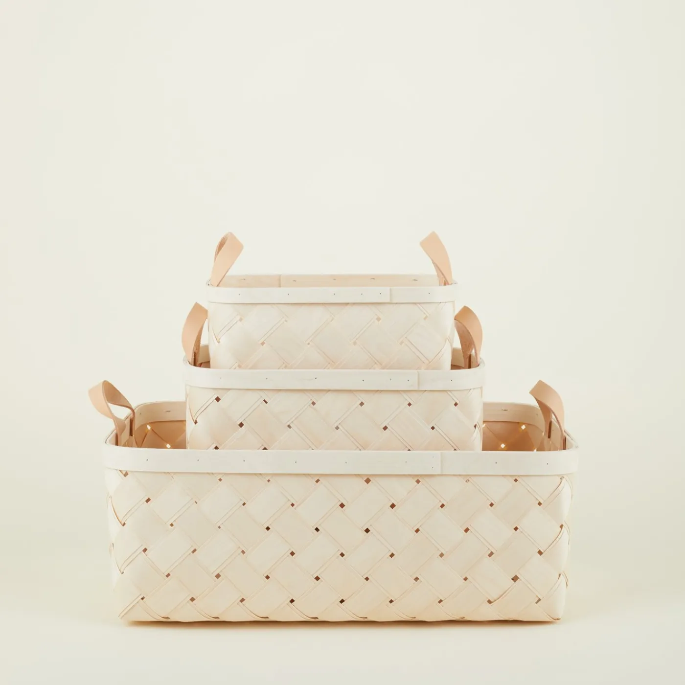 Birch + Leather Basket