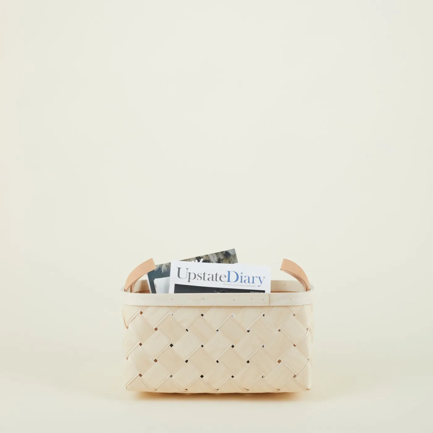 Birch + Leather Basket