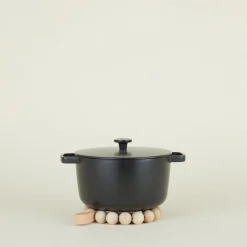 Birch + Leather Trivet