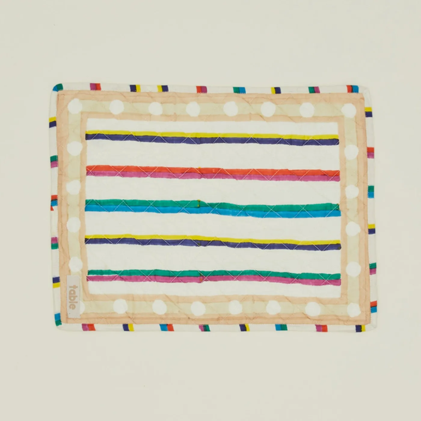 Block Printed Quilted Placemat