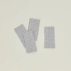 Checked Linen Napkin, Set of 4