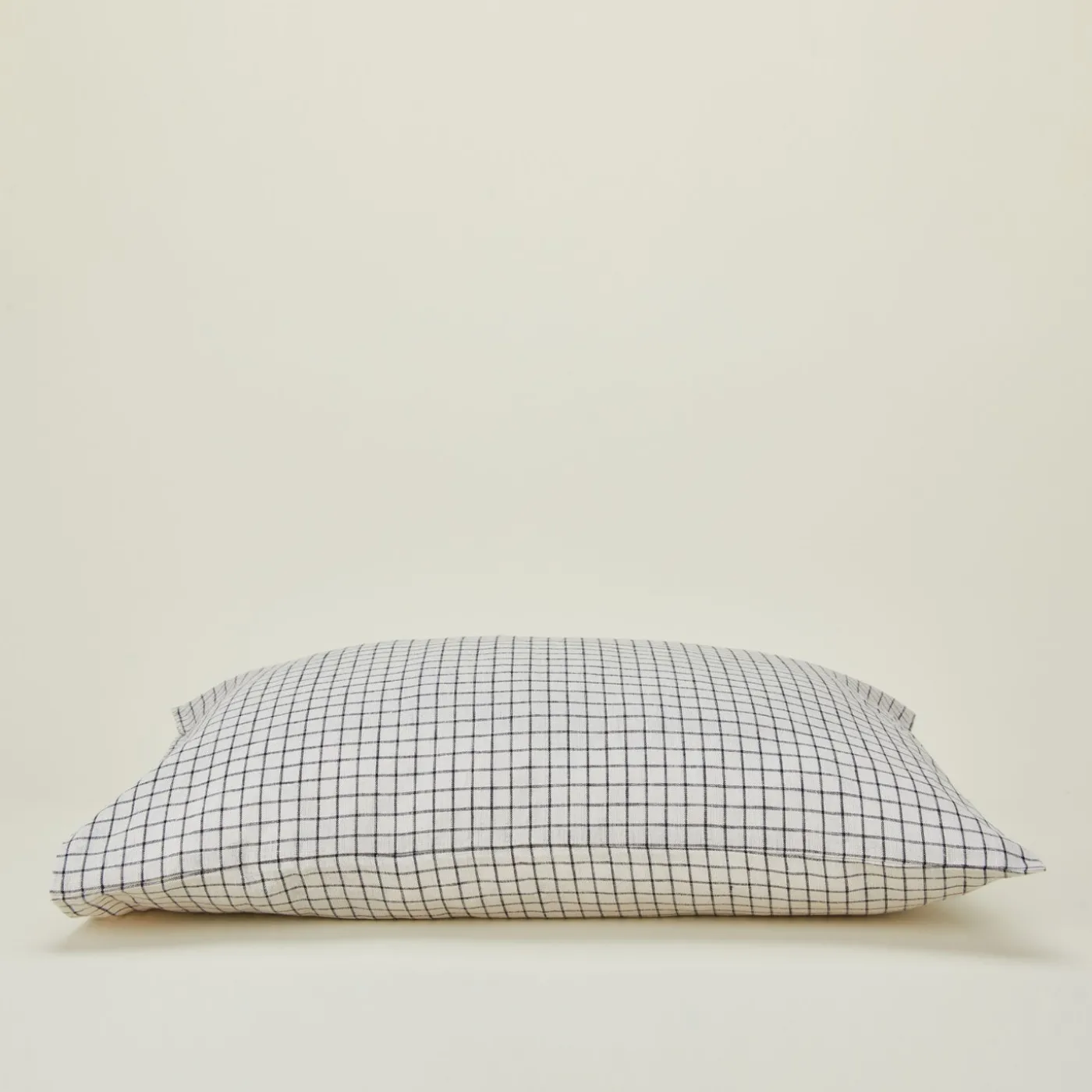 Checked Linen Pillowcase
