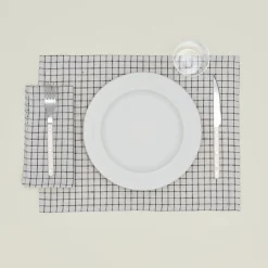 Checked Linen Placemat, Set of 4