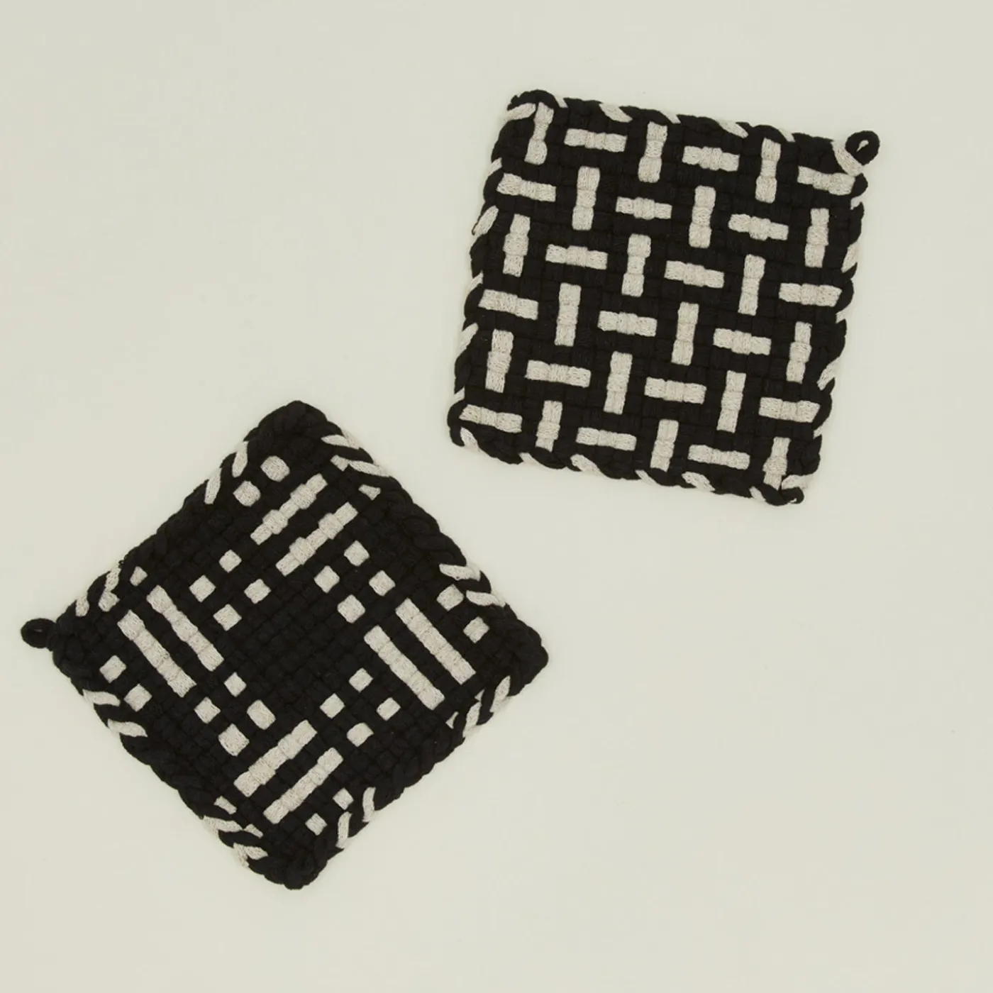 Dots + Dashes Handwoven Pot Holder