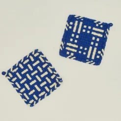 Dots + Dashes Handwoven Pot Holder