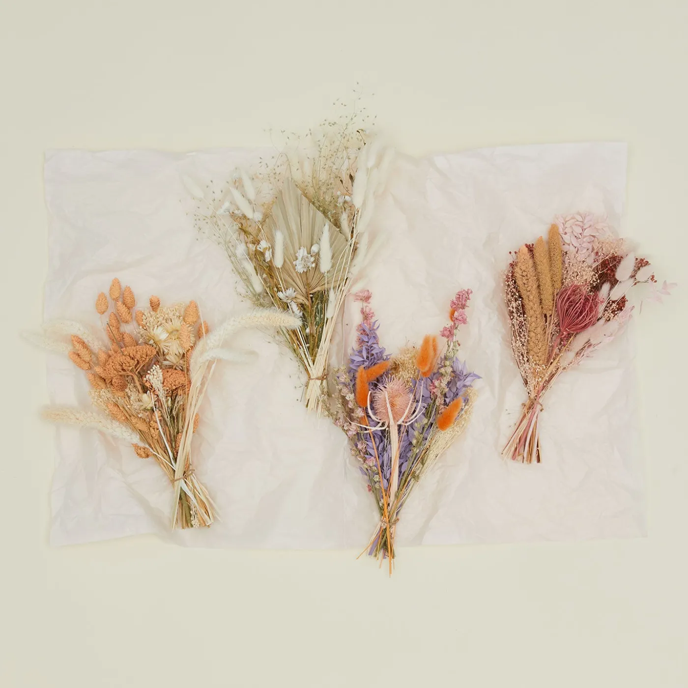 Dried Floral Bouquet - Pink + Coral