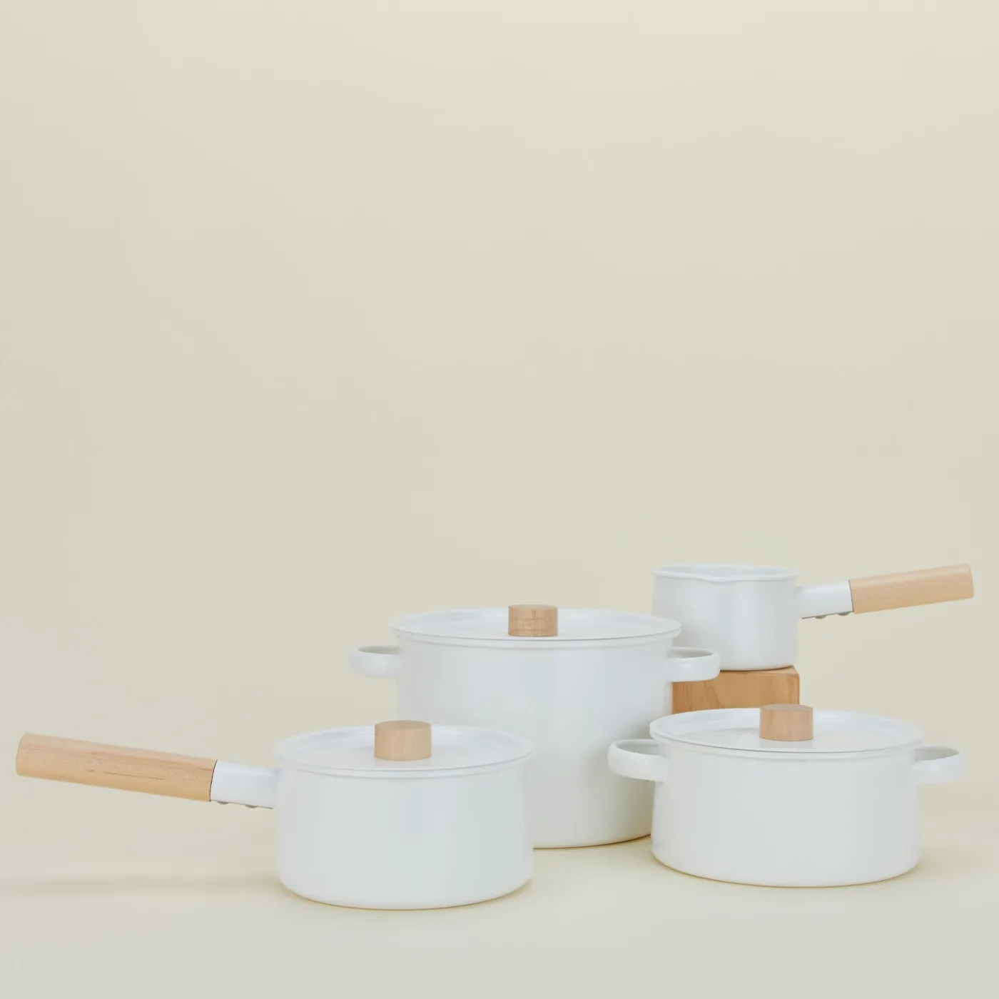 Enameled Milk Pot