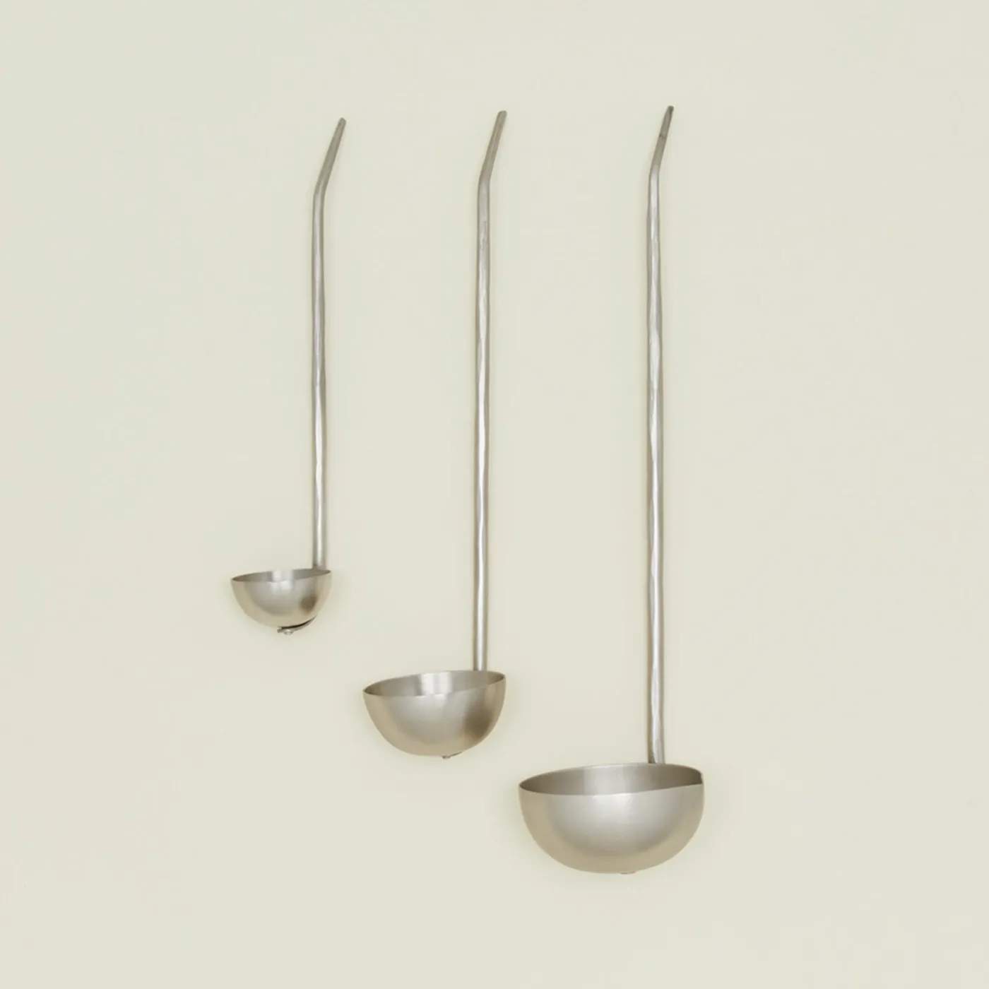 Forged Pewter Ladle, Set of 3