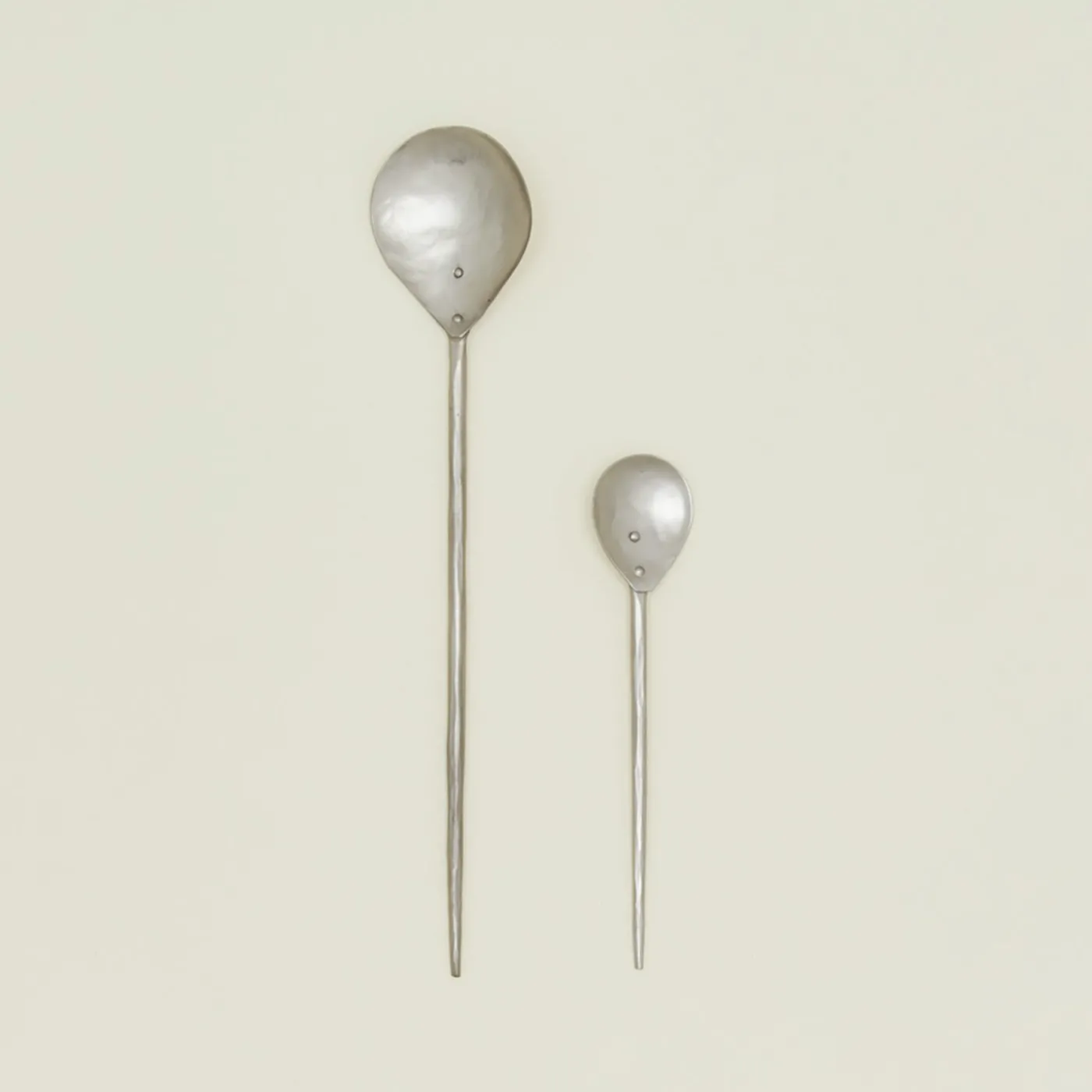 Forged Pewter Stir Spoon, Set of 2