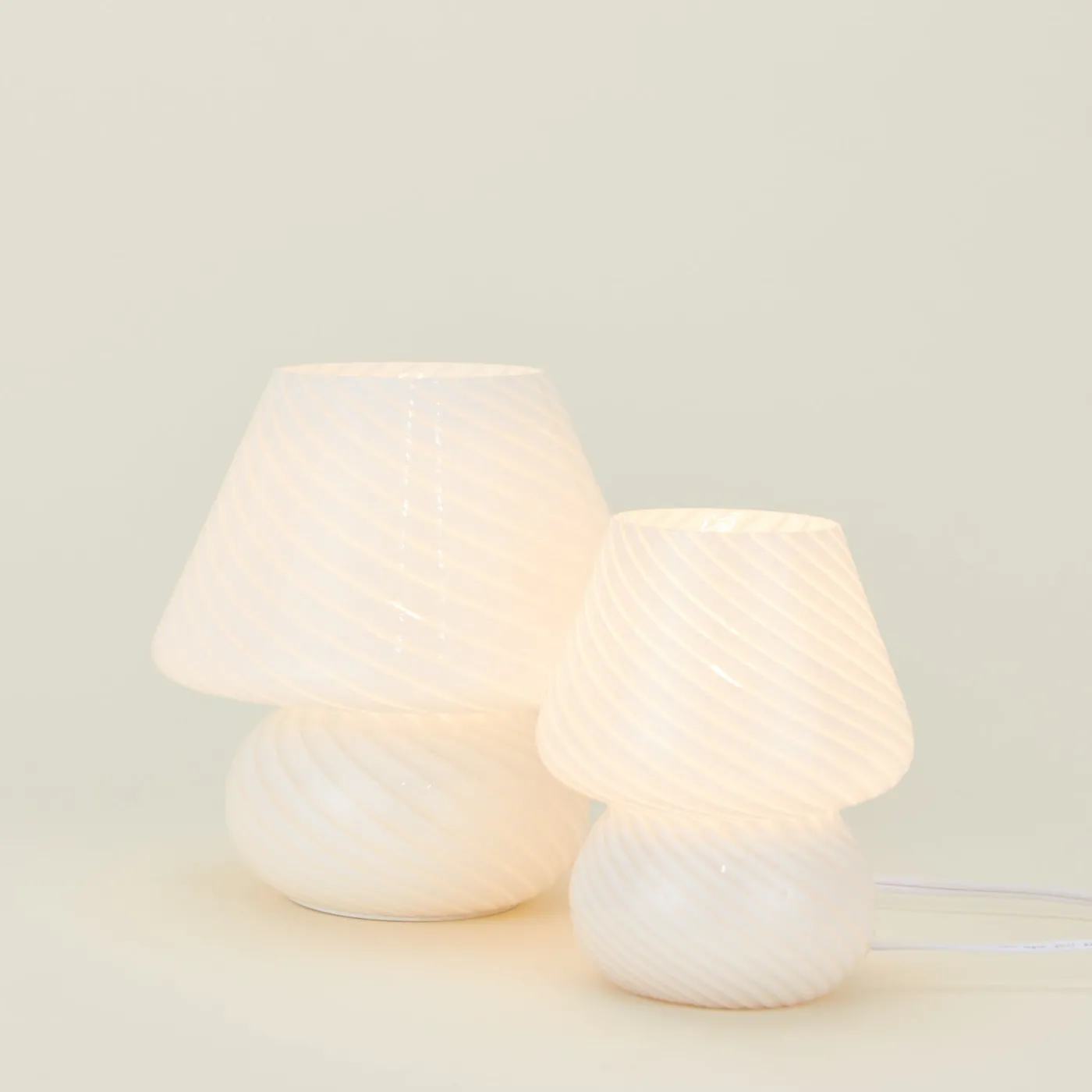 Glass Large Mushroom Lamp