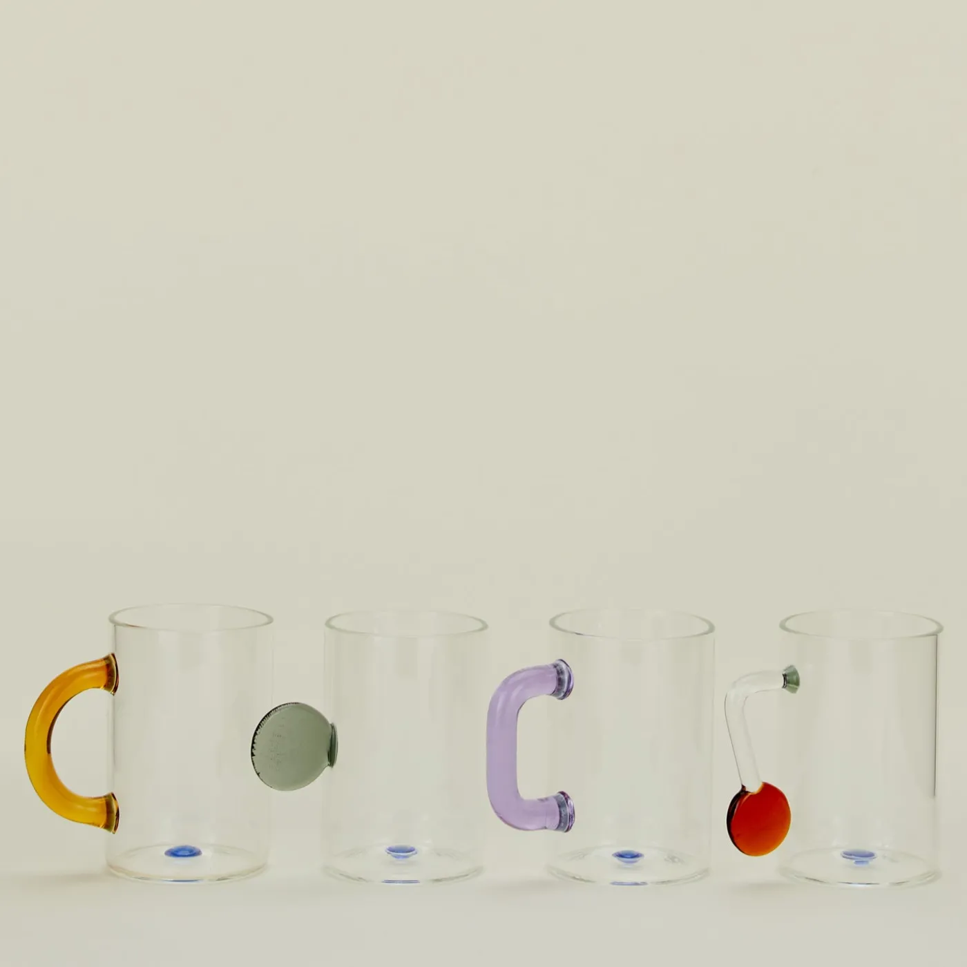 Glass Tea Cups, Set of 4