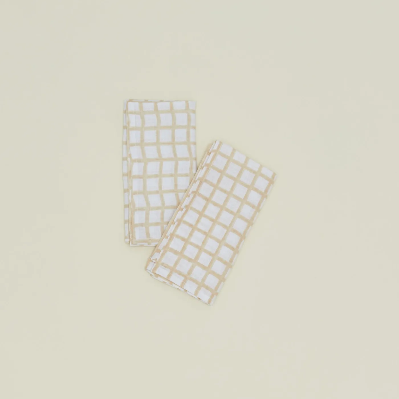 Hand Block Grid Napkin, Set of 2