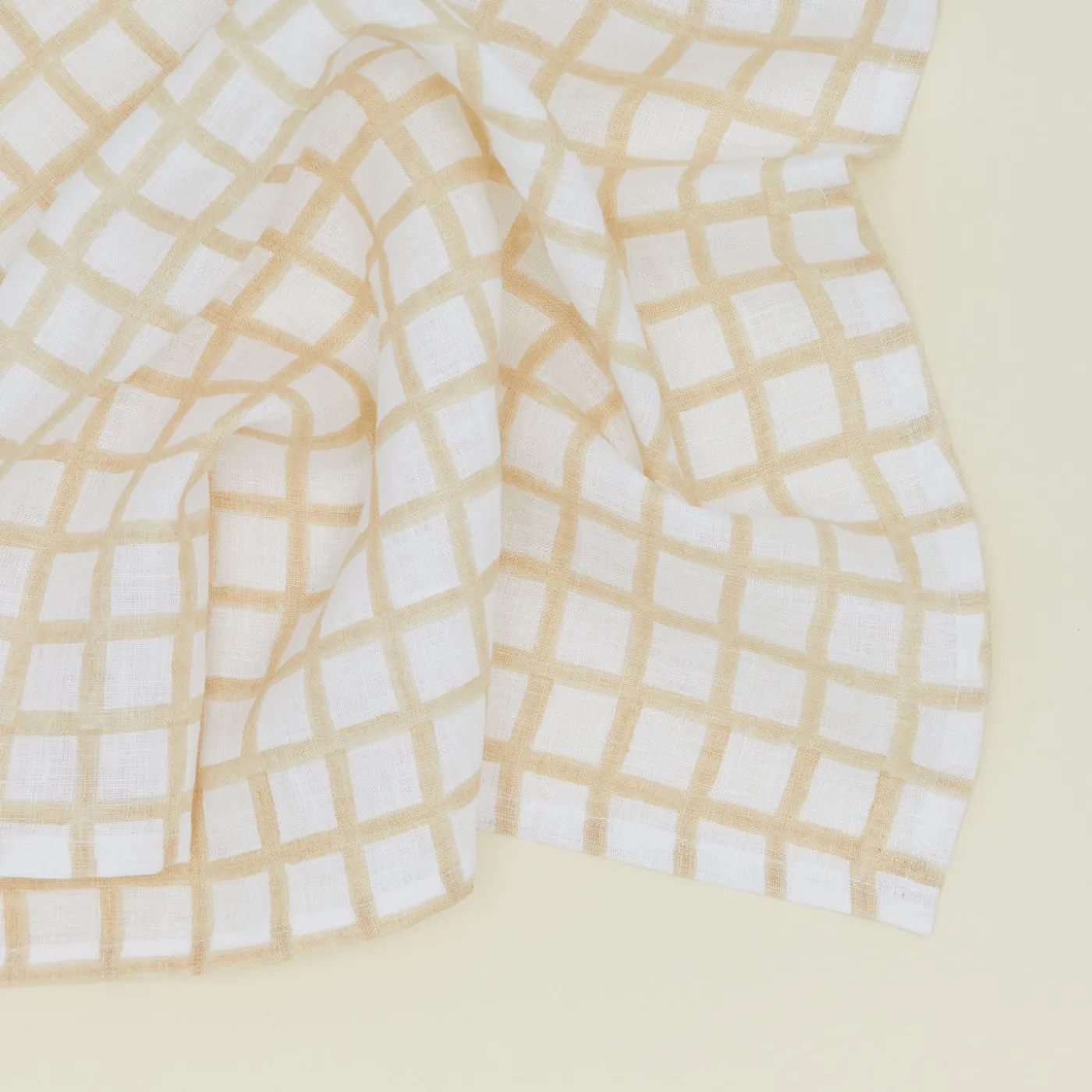 Hand Block Grid Napkin, Set of 2