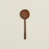 Hand Carved Walnut Large Round Spoon