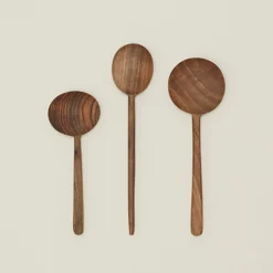 Hand Carved Walnut Oval Spoon