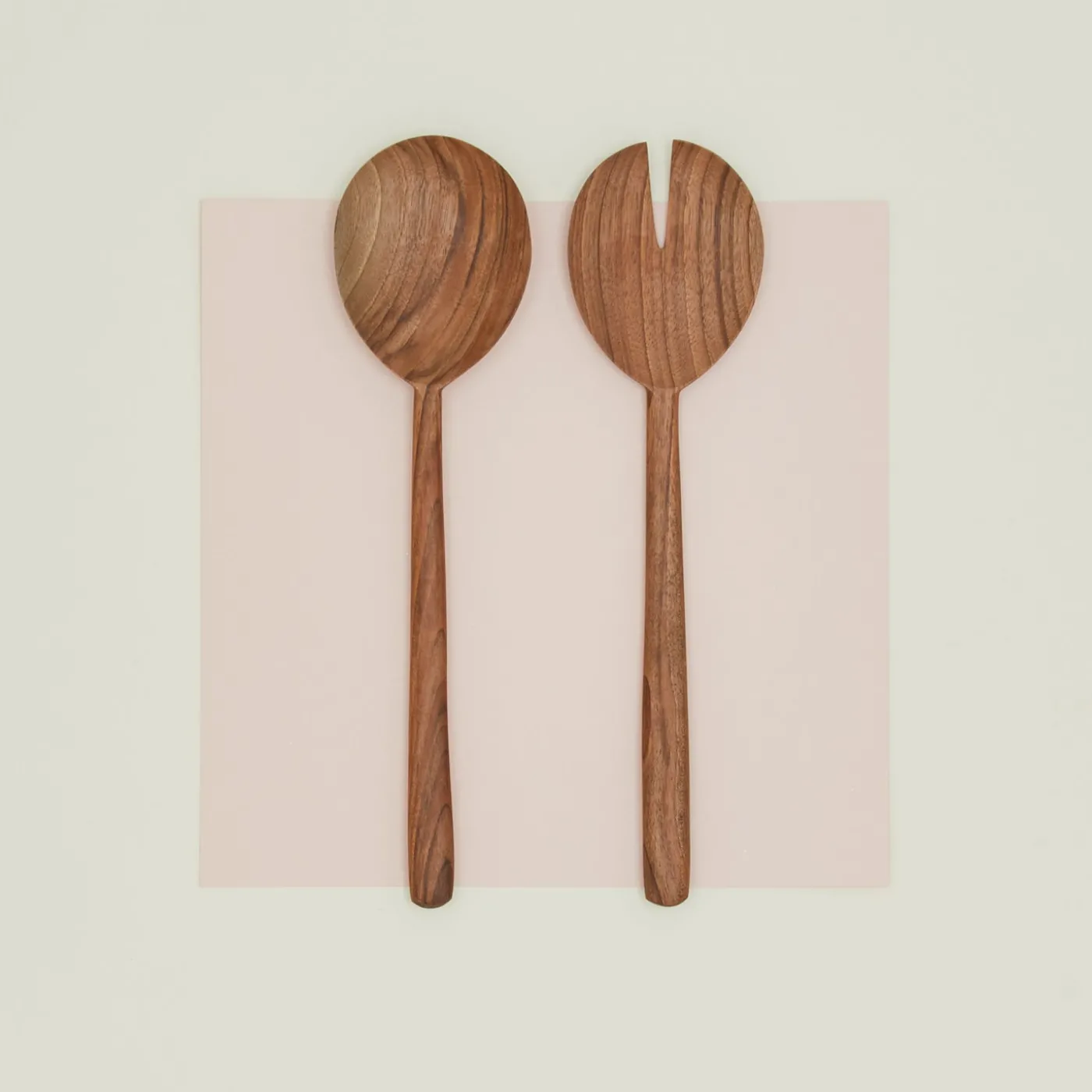 Hand Carved Walnut Serving Set