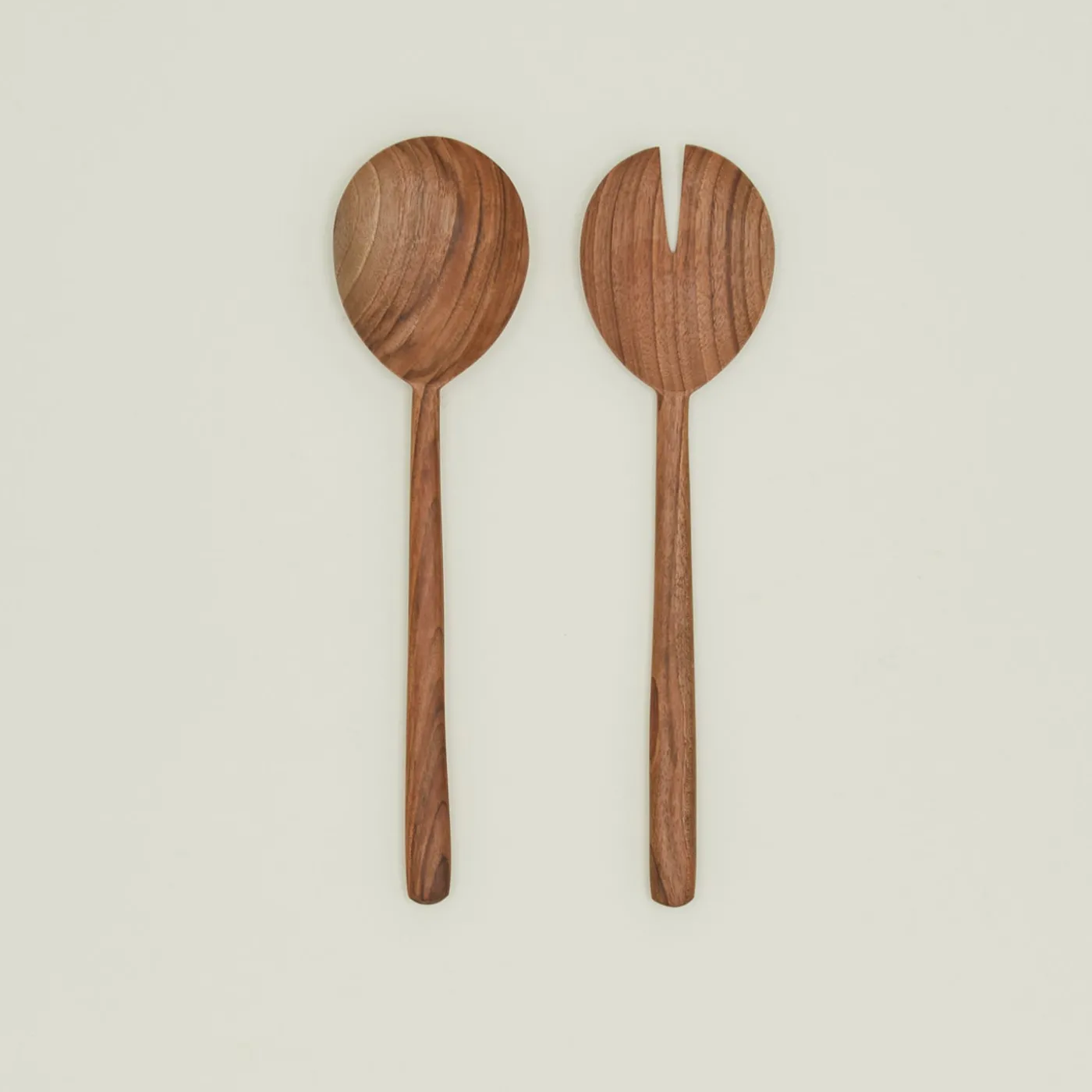Hand Carved Walnut Serving Set