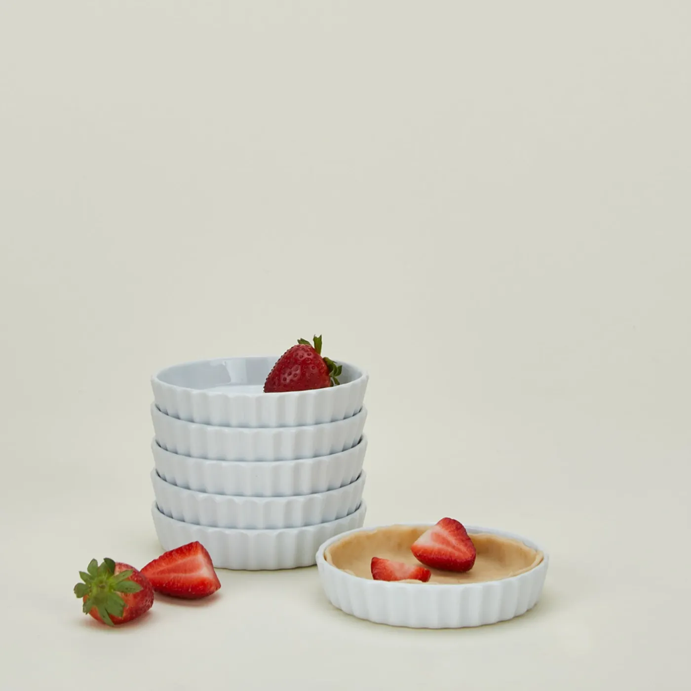 Individual Round Tart Dish, Set of 6
