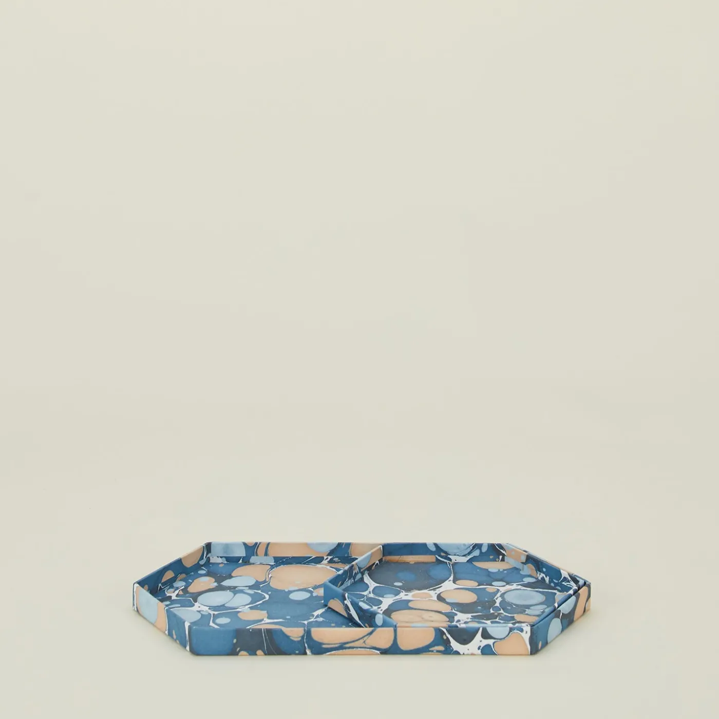 Marbleized Hexagon Tray, Set of 2