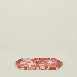 Marbleized Hexagon Tray, Set of 2