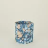 Marbleized Hexagon Wastebasket