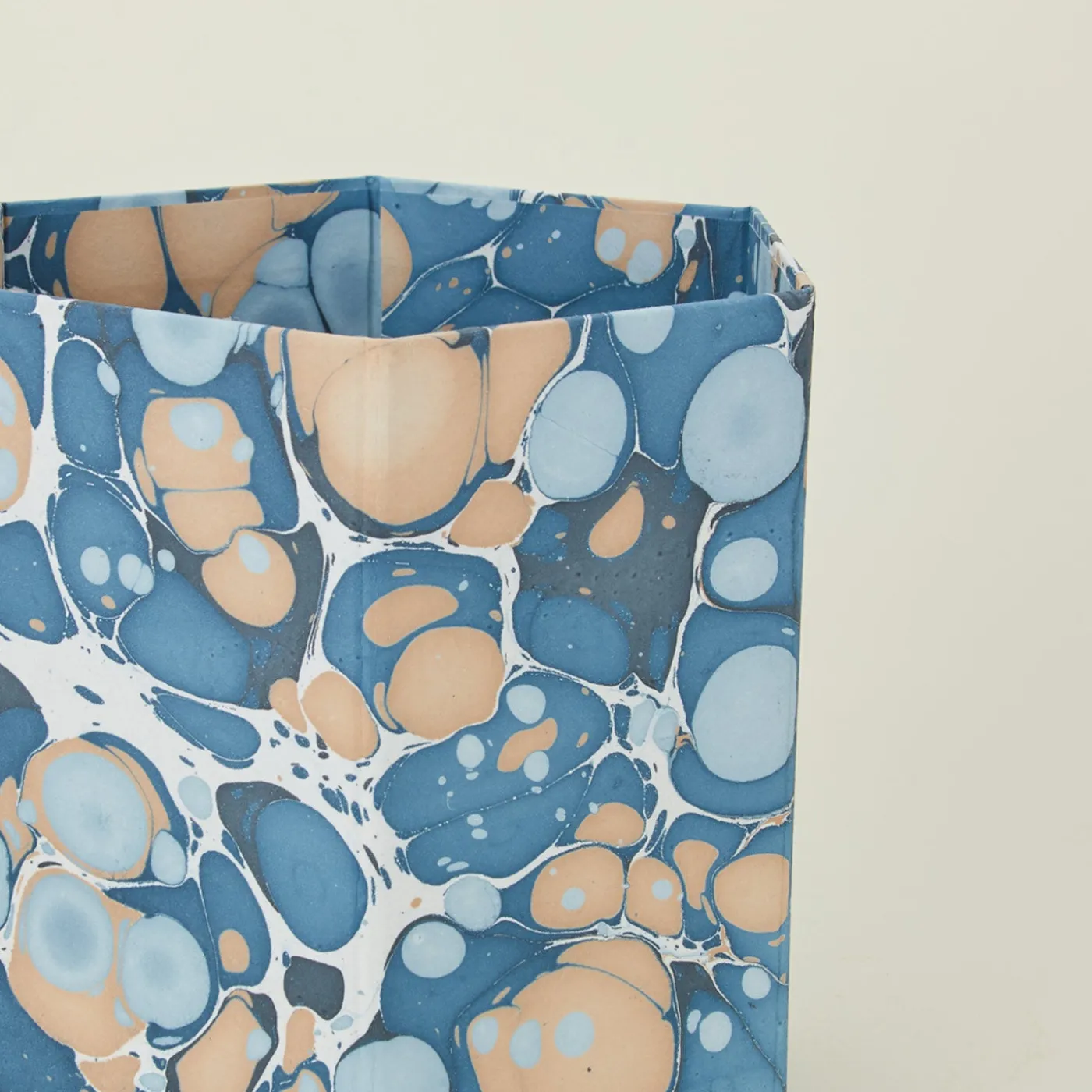 Marbleized Hexagon Wastebasket