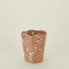 Marbleized Scalloped Wastebasket