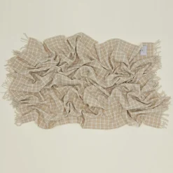 Merino Wool Check Throw