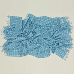 Merino Wool Check Throw