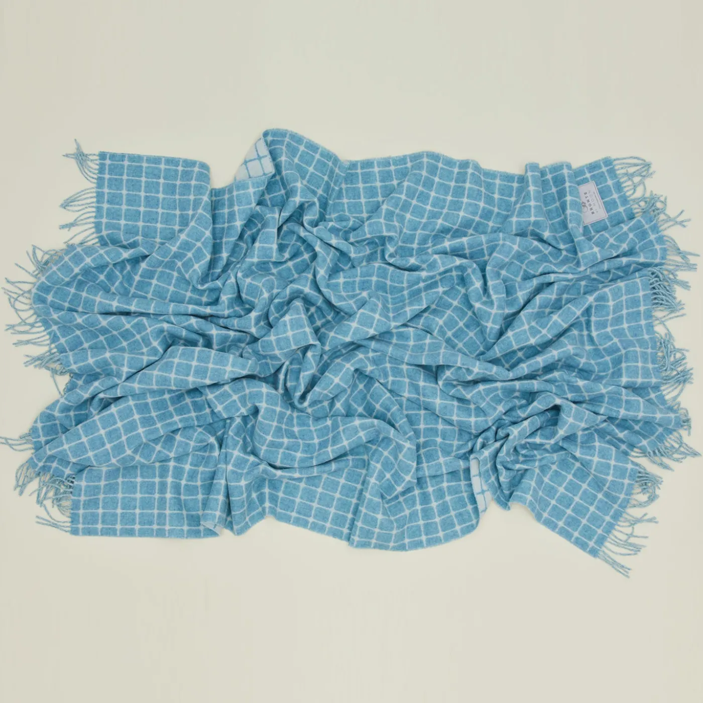 Merino Wool Check Throw