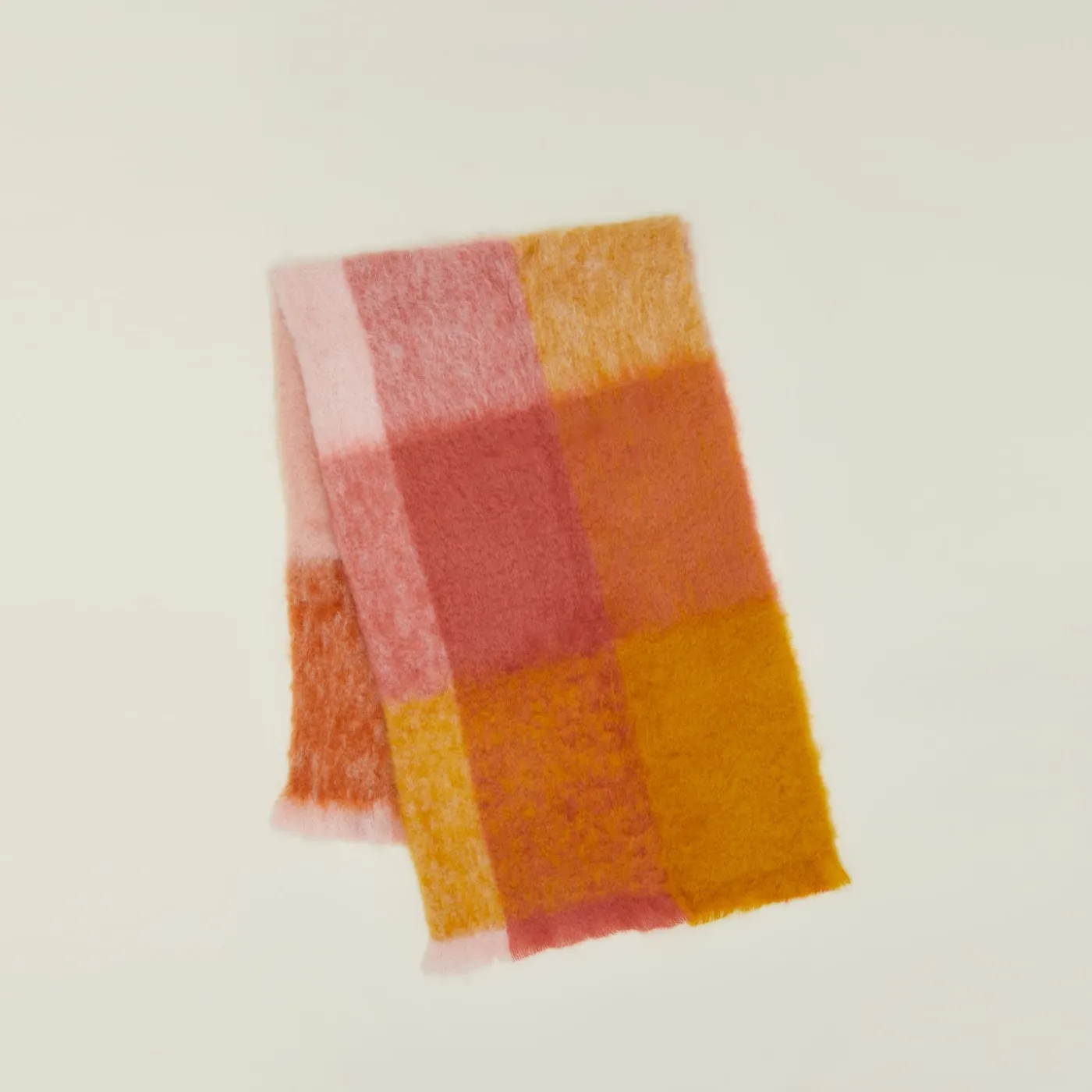 Plaid Mohair Throw