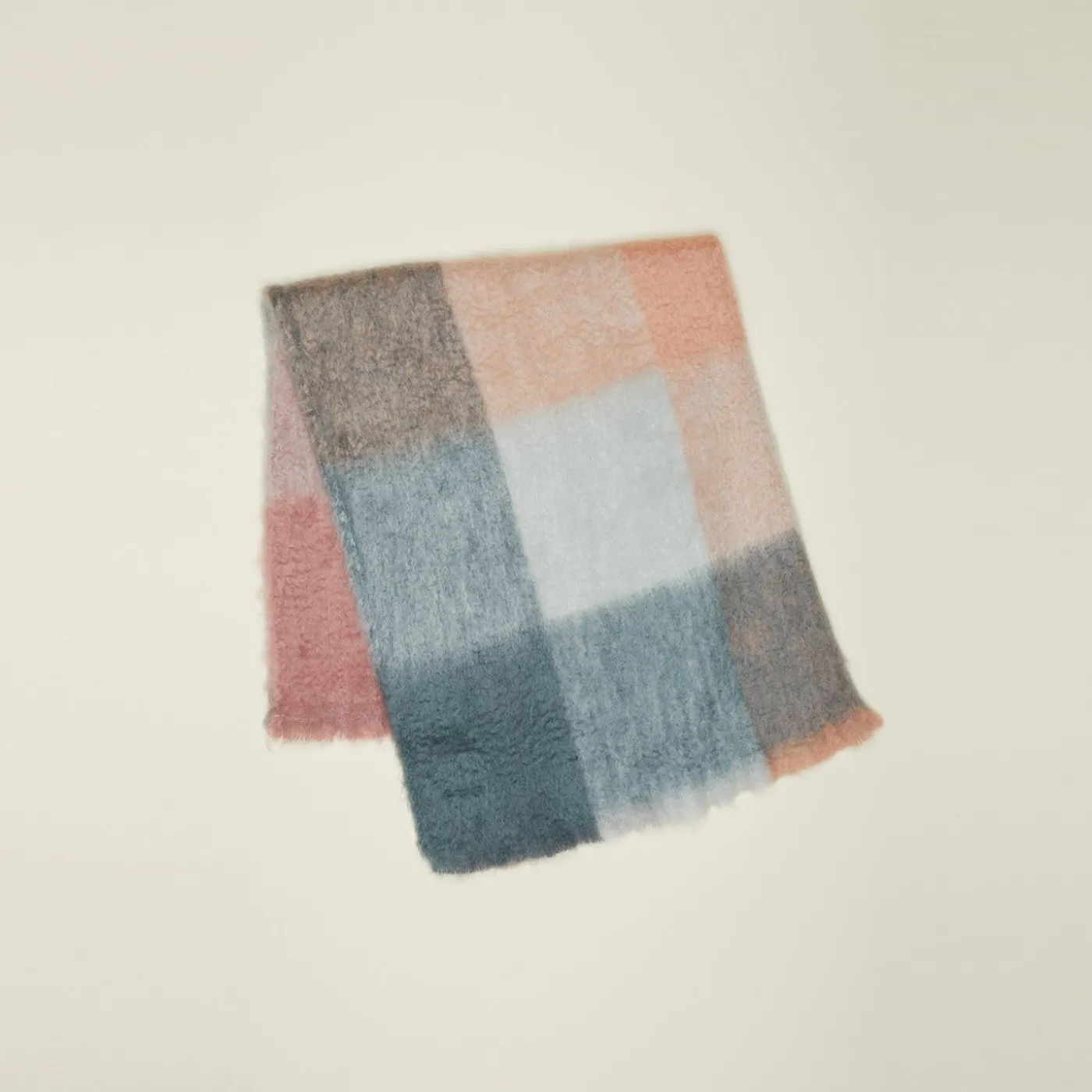 Plaid Mohair Throw