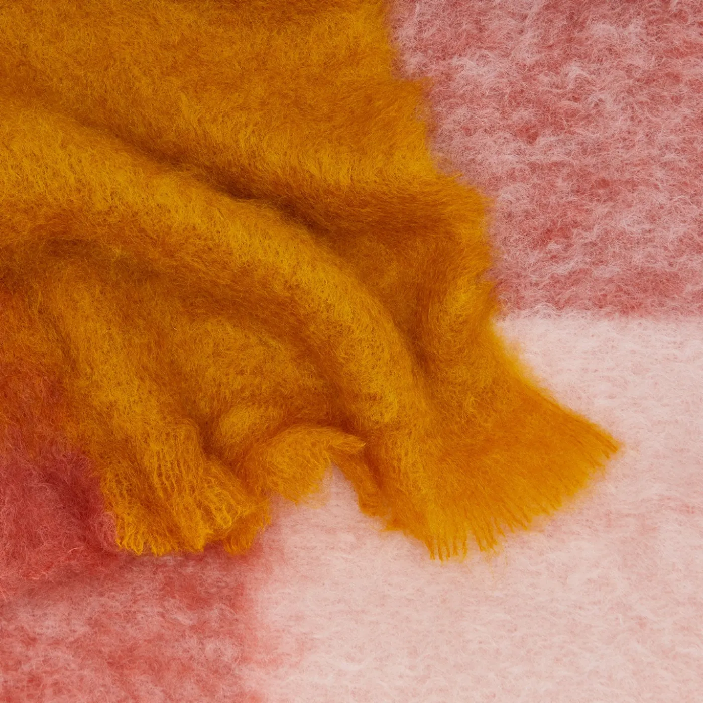 Plaid Mohair Throw
