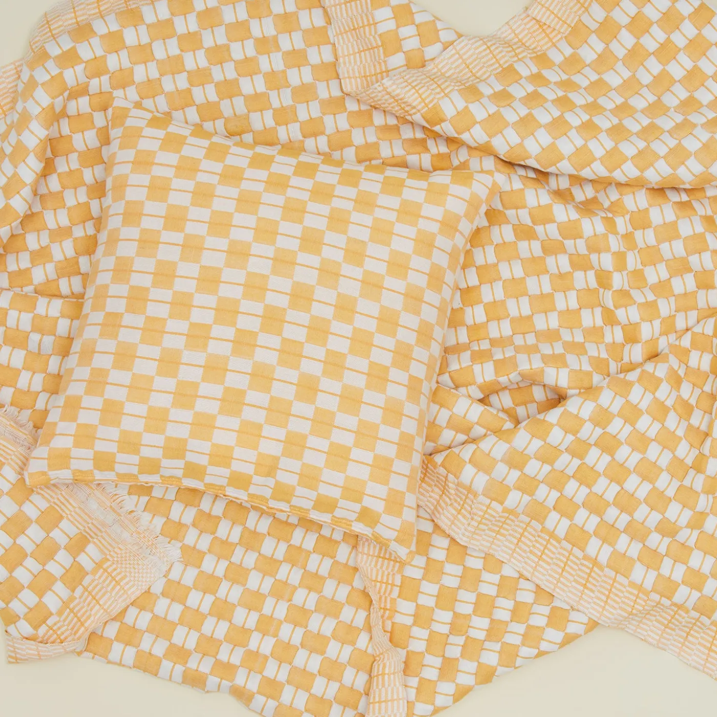 Quilted Checkered Pillow Cover