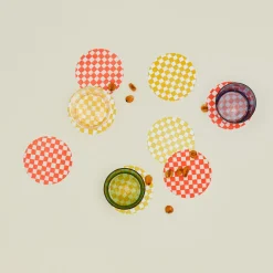 Reusable Paper Coaster, Set of 8 - Checkered