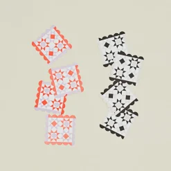 Reusable Paper Coaster, Set of 8 - Quilted