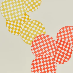 Reusable Paper Coaster, Set of 8 - Checkered