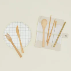 Reuseable Bamboo Cutlery Set