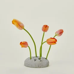 River Rock Oval Ikebana Vase