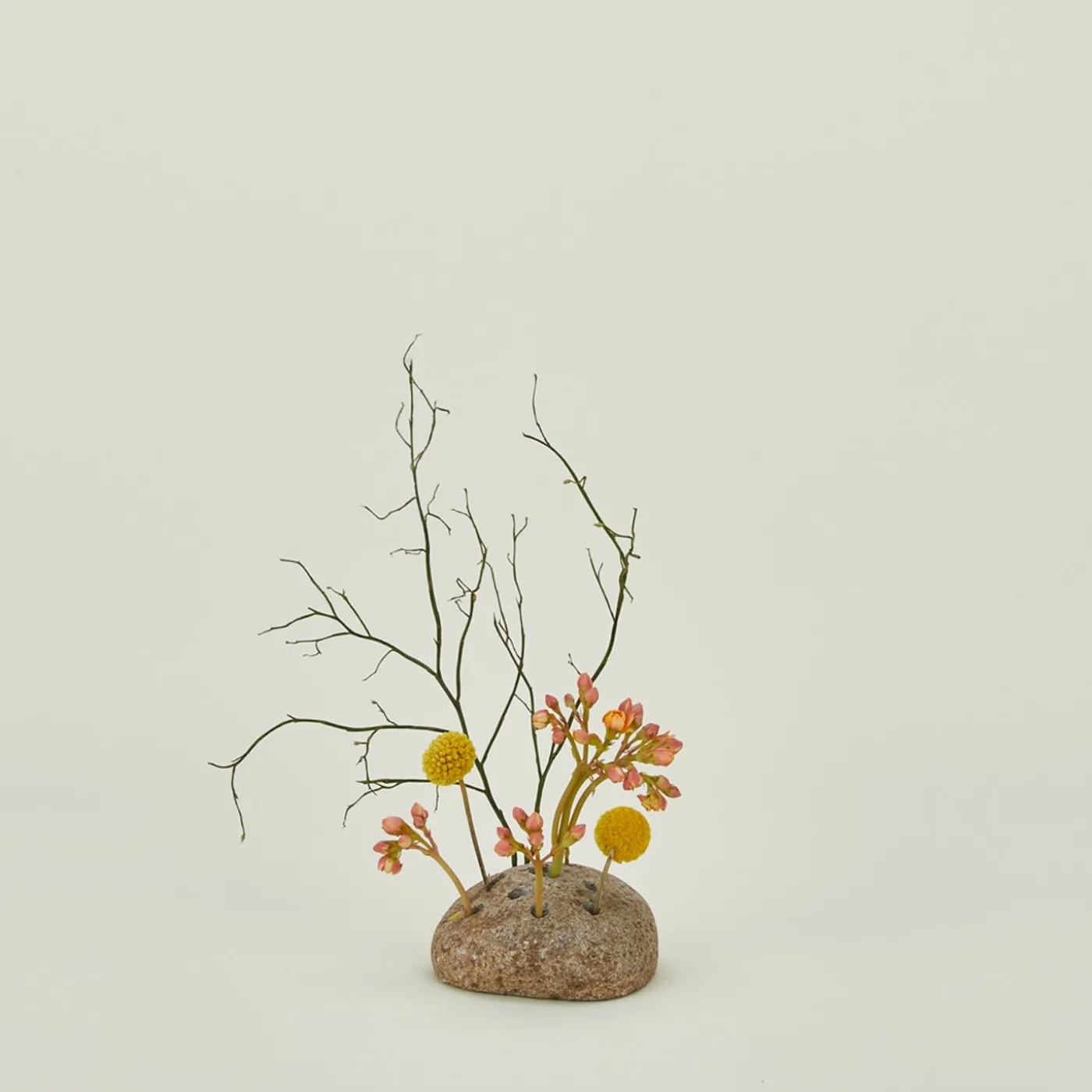 River Rock Round Ikebana Vase
