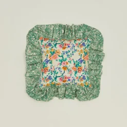 Ruffled Floral Cushion