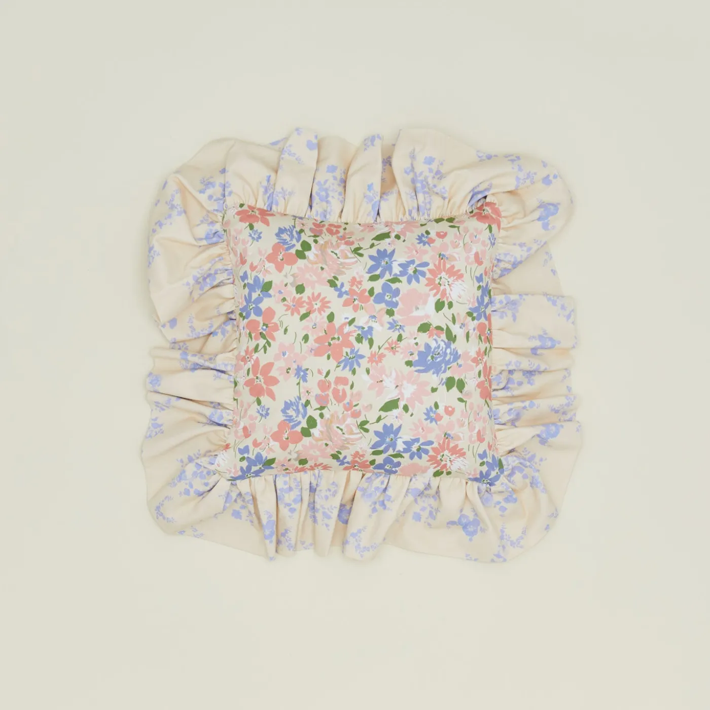 Ruffled Floral Cushion