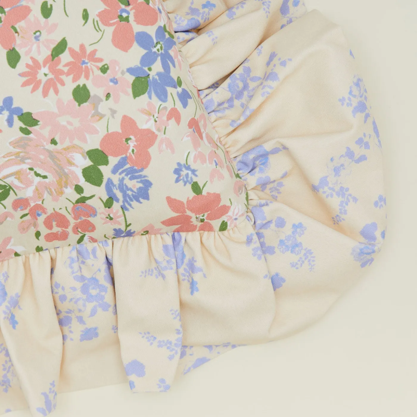 Ruffled Floral Cushion
