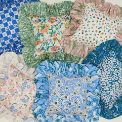 Ruffled Floral Cushion