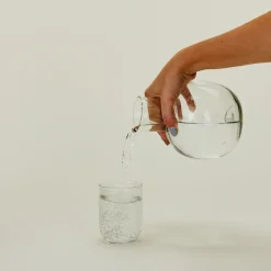 Seeded Glass Carafe