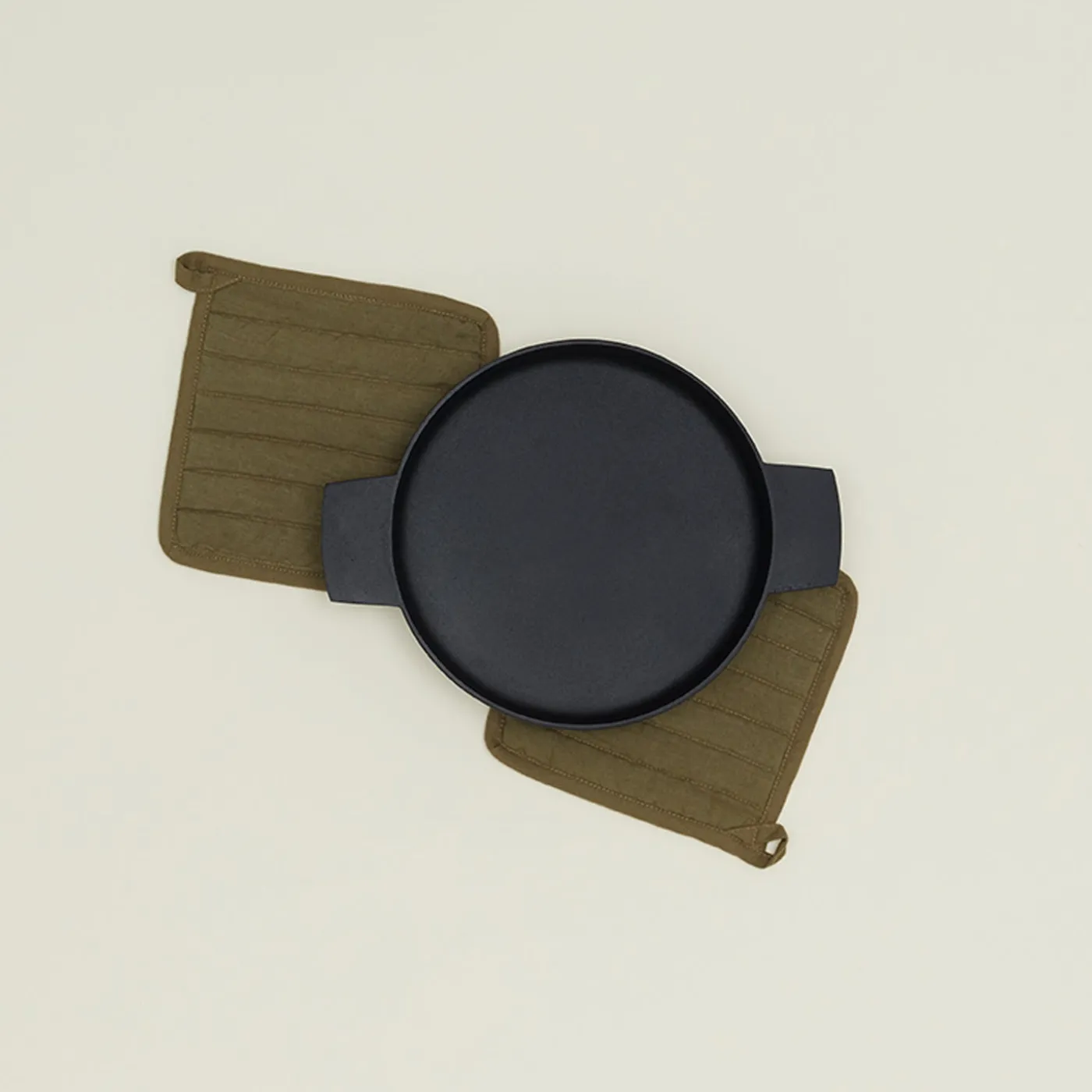 Simple Linen Pot Holders, Set of 2