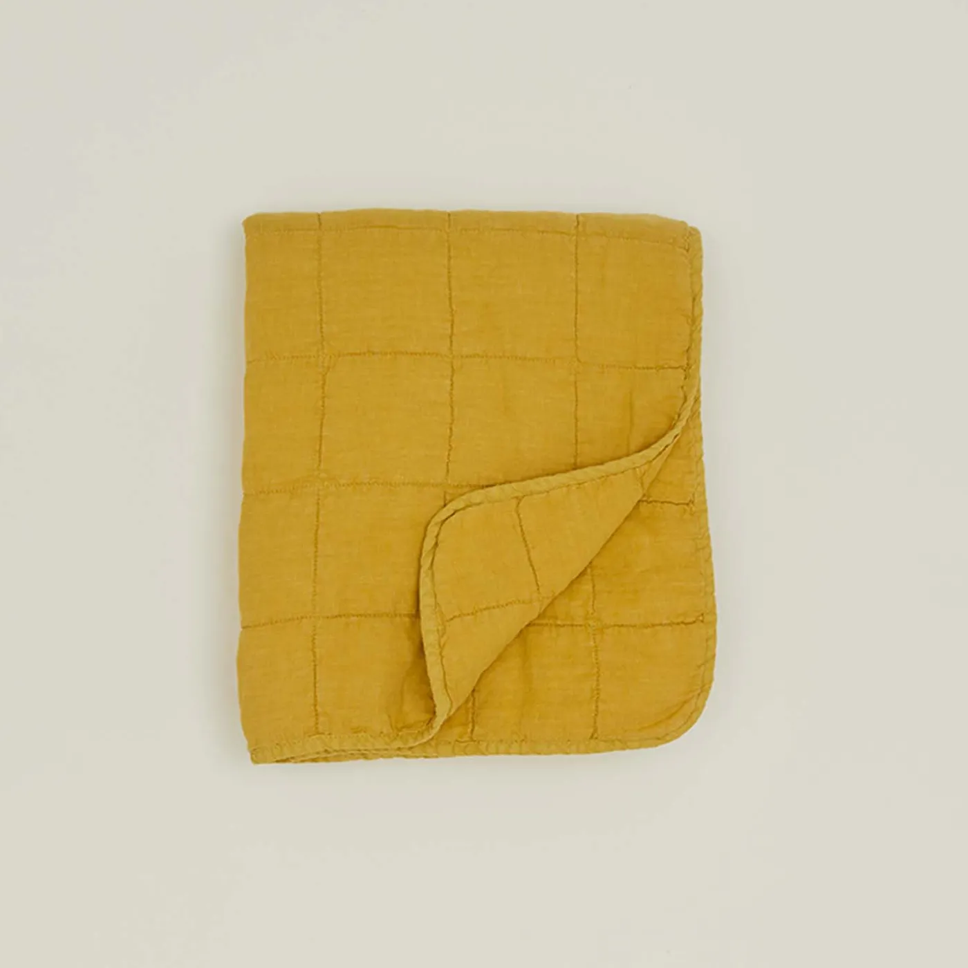 Simple Linen Quilted Throw